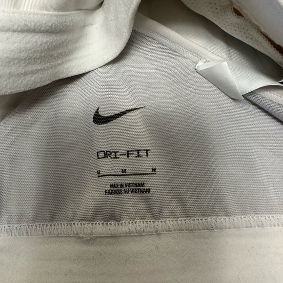 Nike White and Gray Racerback Sports Bra with Front Zipper - Picture 3 of 6